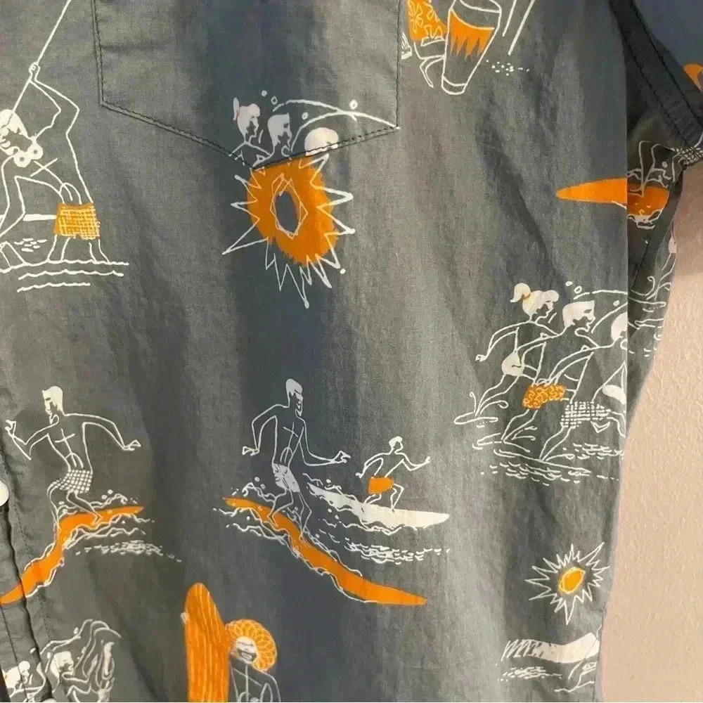 Lost at Sea Patterned Beach Button Down casual - Picture 6 of 7